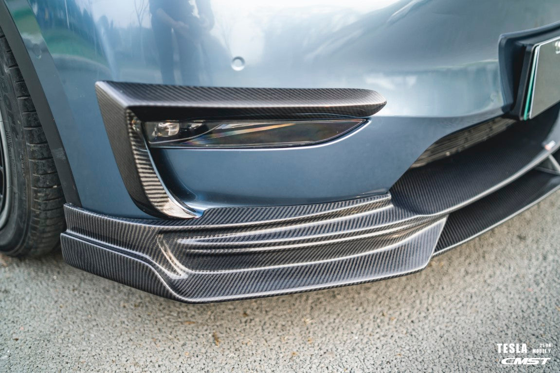 New Release! CMST Carbon Fiber Front Lip Ver.3 for Tesla Model Y