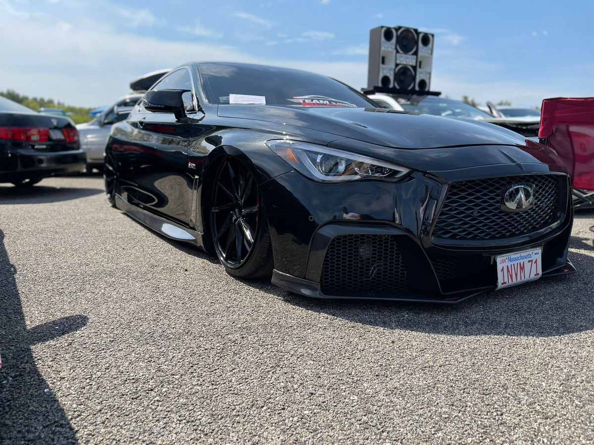 CMST Carbon Fiber Front Bumper & Front Lip for Infiniti Q60 to Project Black S concept 2017-2022