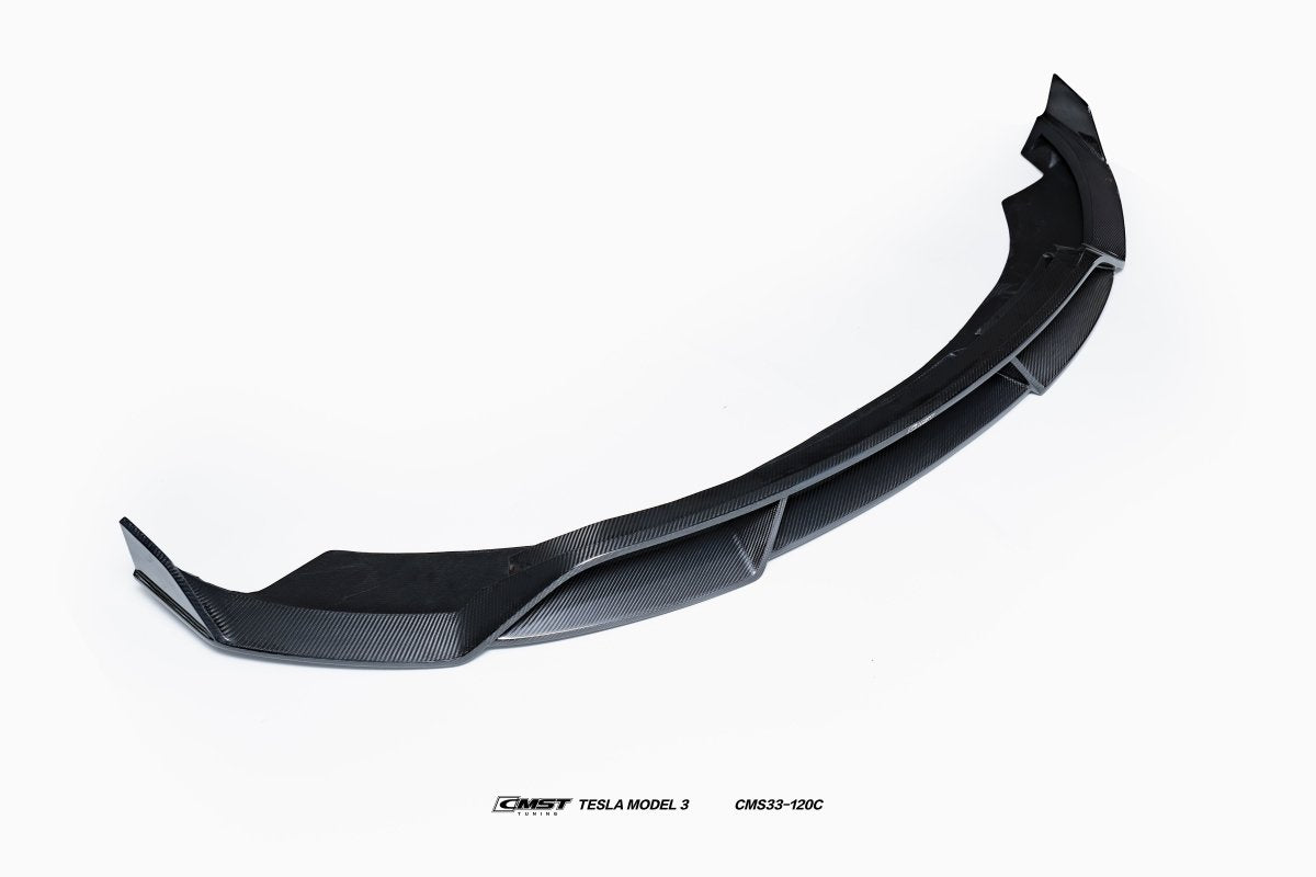 CMST Carbon Fiber Front Lip Splitter Ver.1 for Tesla Model 3 Highland 2024-ON