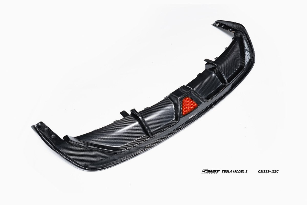 CMST Carbon Fiber Rear Diffuser & Canards for Tesla Model 3 2024-ON