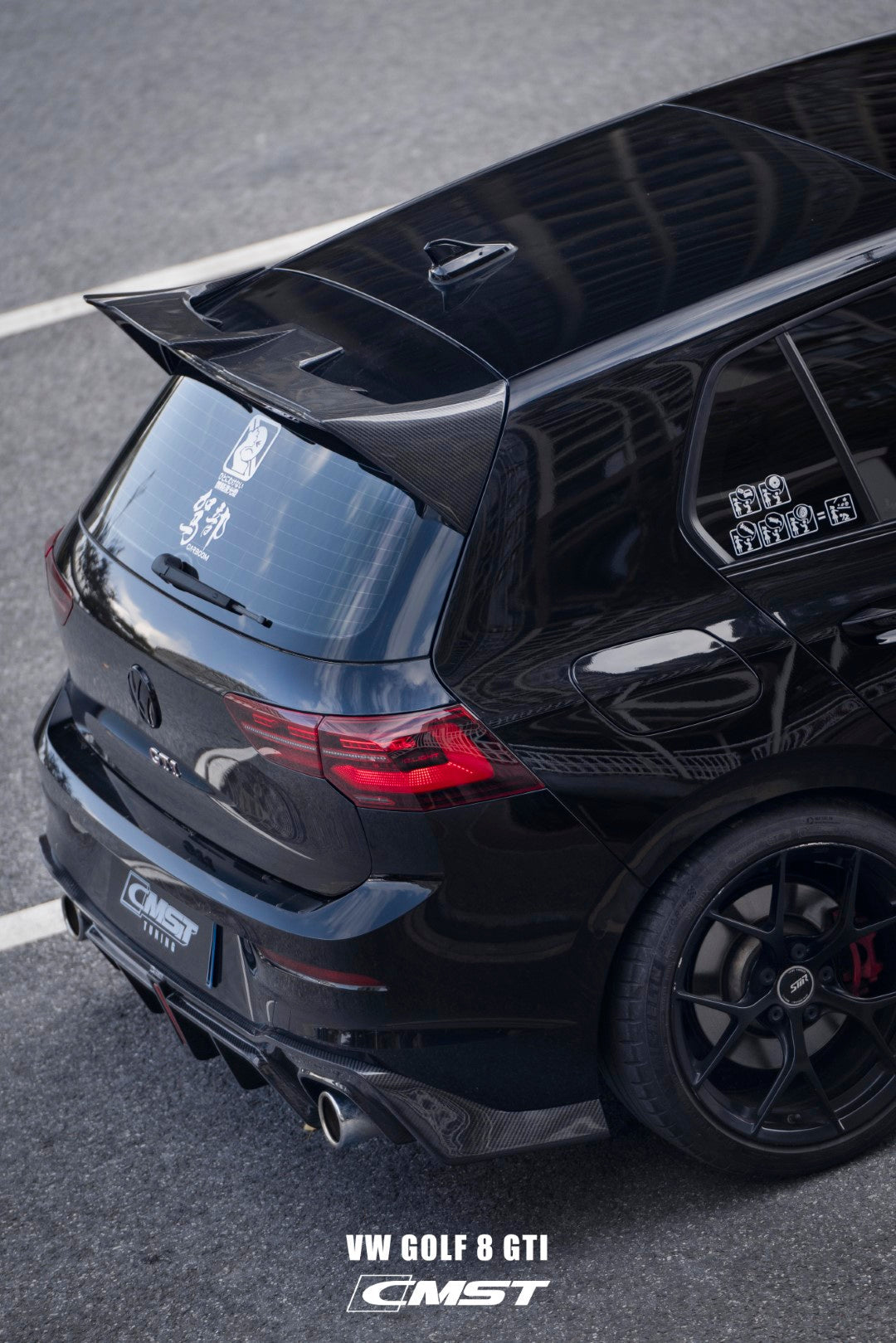 CMST Carbon Fiber Rear Roof Spoiler for Volkswagen GTI MK8