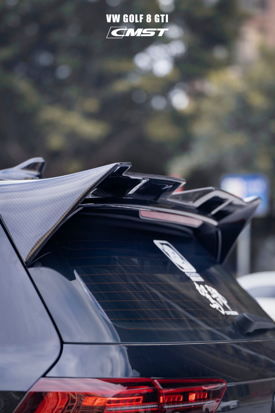 CMST Carbon Fiber Rear Roof Spoiler for Volkswagen GTI MK8