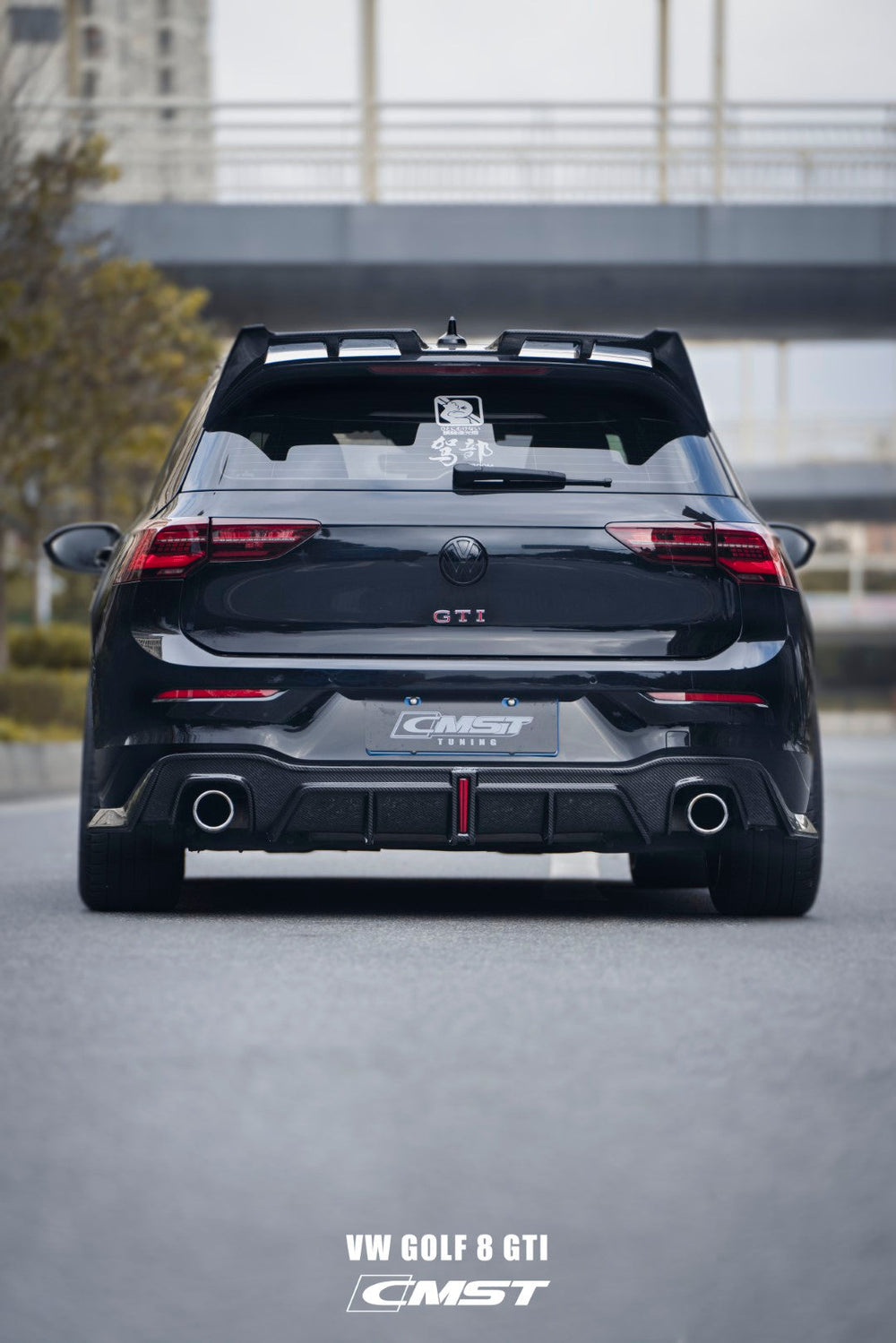 CMST Carbon Fiber Rear Roof Spoiler for Volkswagen GTI MK8