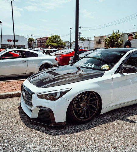 CMST Carbon Fiber Front Bumper & Front Lip for Infiniti Q50 to Project Black S Concept 2014-2022