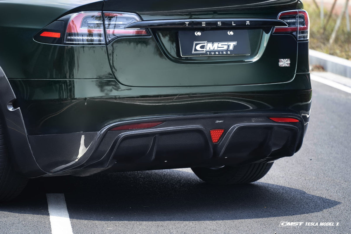 CMST Carbon Fiber Rear Diffuser for Tesla Model X 2022-ON