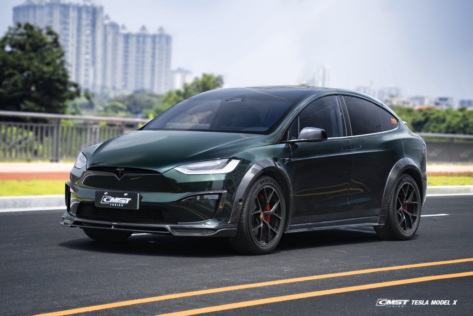 CMST Carbon Fiber Side Skirts for Tesla Model X 2022-ON
