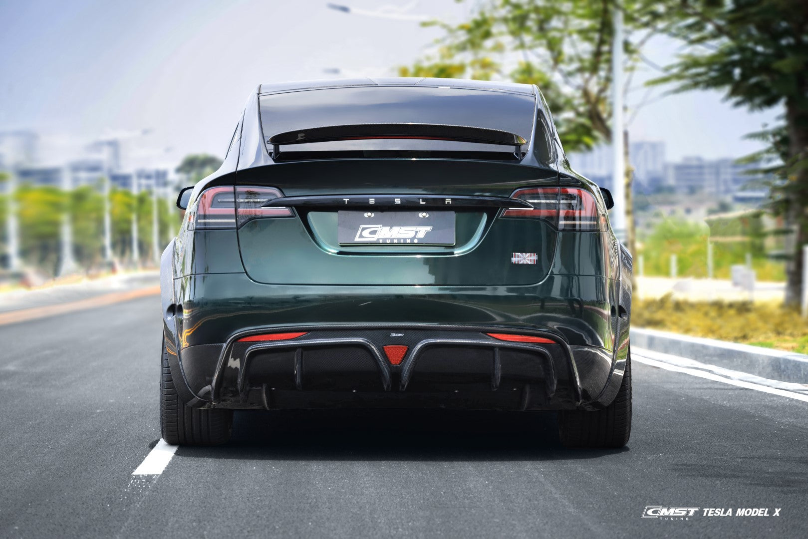 CMST Carbon Fiber Rear Diffuser for Tesla Model X 2022-ON