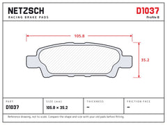NETZSCH D1037 brake pad drawing