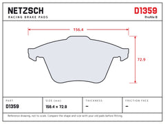 NETZSCH D1359 brake pad drawing