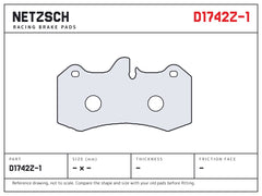 NETZSCH D1742Z-1 brake pad drawing