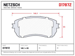 NETZSCH D1787Z brake pad drawing