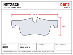 NETZSCH D1817 brake pad drawing