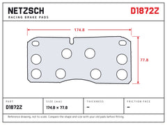 NETZSCH D1872Z brake pad drawing
