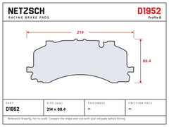 NETZSCH D1952 brake pad drawing