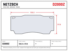 NETZSCH D2000Z brake pad drawing