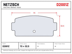 NETZSCH D2001Z brake pad drawing