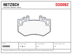 NETZSCH D2009Z brake pad drawing