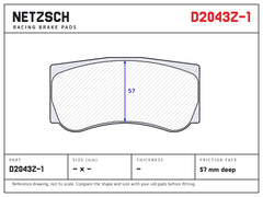NETZSCH D2043Z-1 brake pad drawing