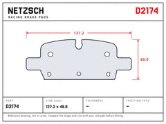 NETZSCH D2174 brake pad drawing