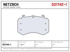 NETZSCH D2174Z-1 brake pad drawing