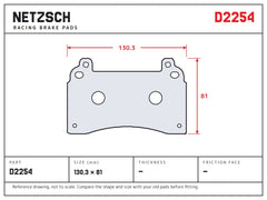 NETZSCH D2254 brake pad drawing