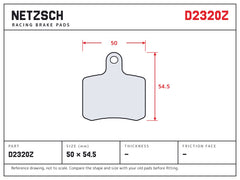 NETZSCH D2320Z brake pad drawing