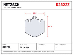 NETZSCH D2322Z brake pad drawing