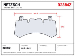 NETZSCH D2384Z brake pad drawing