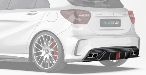 Paktechz Mercedes-Benz A-Class W176 Carbon Fiber Body Kit - Rear Diffuser