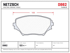 NETZSCH D862 brake pad drawing