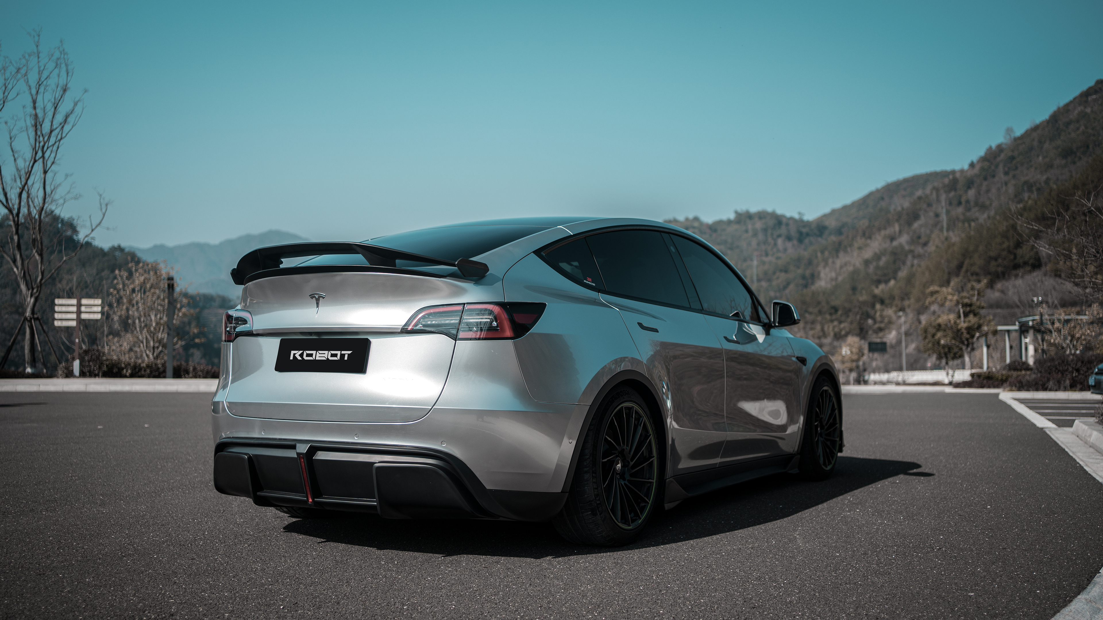 Robot "Starship" Rear Spoiler Wing For Tesla Model Y - Carbon Fiber or FRP