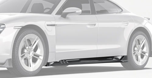 Paktechz Porsche Taycan (2025+) Carbon Fiber Body Kit - Porsche 2025 Taycan Side Skirts