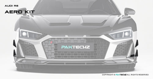 Paktechz Audi R8 Carbon Fiber Body Kit - Front Canards