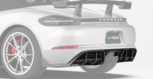 Paktechz Porsche 718 Boxster/Cayman 982c Carbon Fiber Body Kit - Rear Diffuser