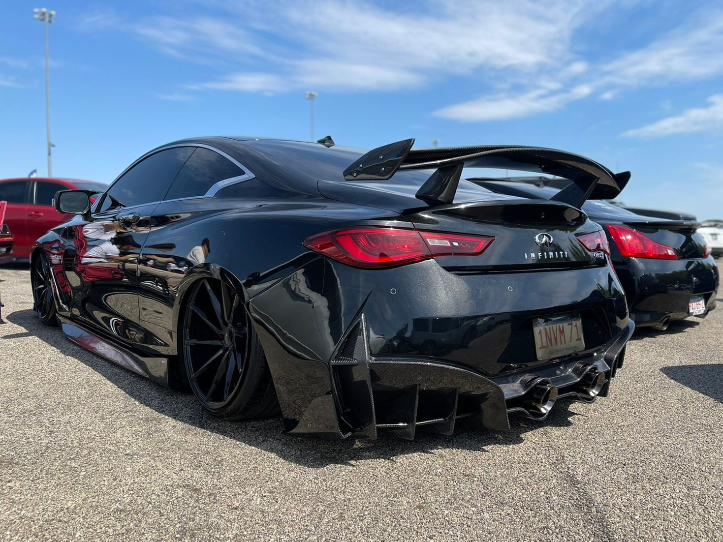 CMST Carbon Fiber Rear Bumper & Diffuser for Infiniti Q60 to Project Black S concept 2017-2022