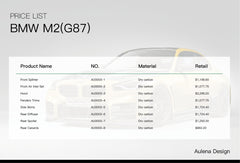 BMW M2(G87) Aulena Design dry carbon performance body kit