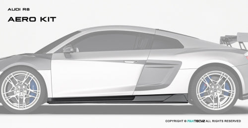 Paktechz Audi R8 Carbon Fiber Body Kit - Side Skirts
