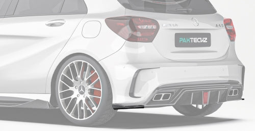 Paktechz Mercedes-Benz A-Class W176 Carbon Fiber Body Kit - Rear Side Splitter