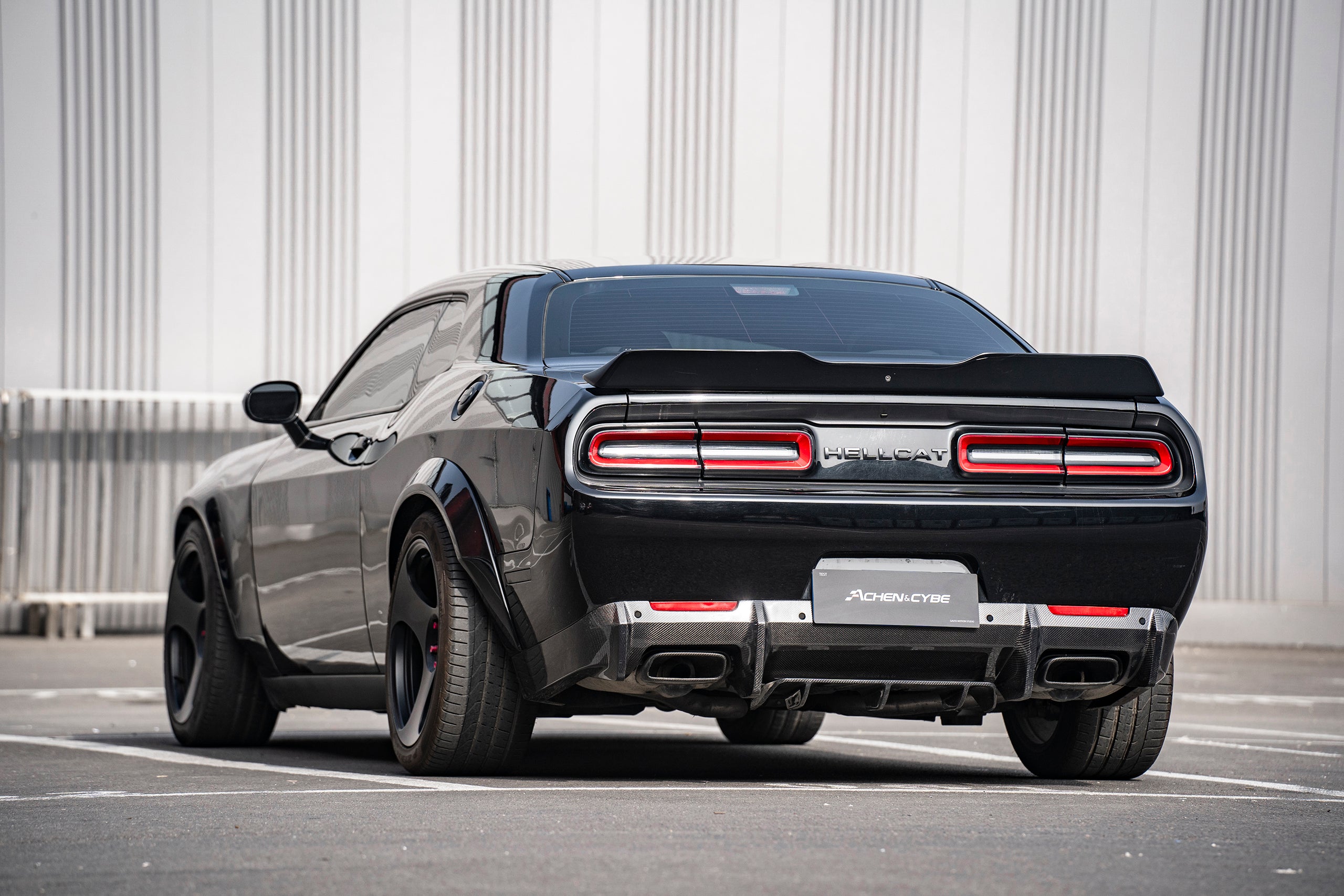 AchenCybe Dodge Challenger Rear Wide Body Round Evebrow& Front Wide Body Fender 2015-2023