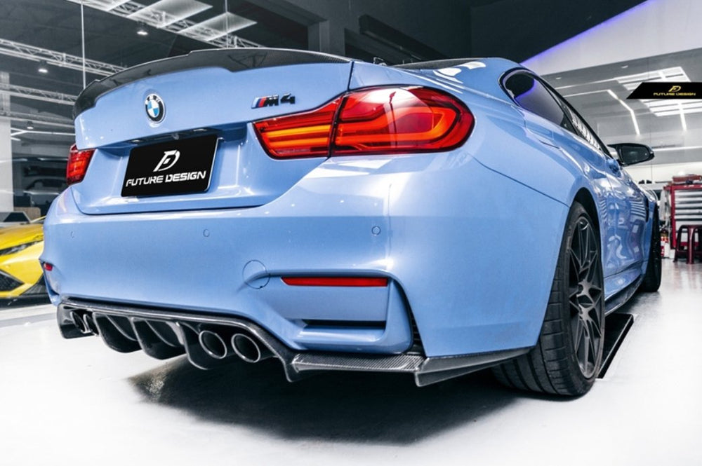 Future Design Carbon V Style Carbon Fiber Rear Diffuser for BMW F80 F82 F83 M3 M4