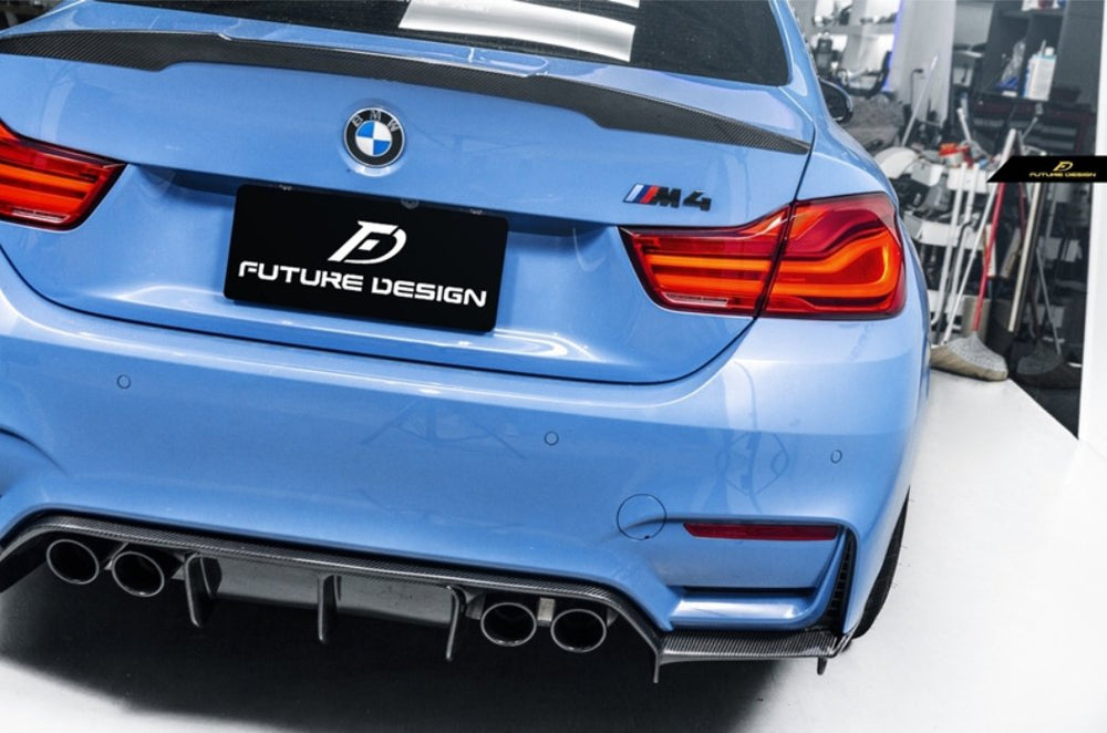 Future Design Carbon V Style Carbon Fiber Rear Diffuser for BMW F80 F82 F83 M3 M4