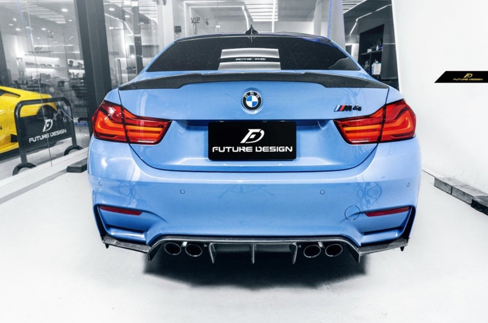 Future Design Carbon V Style Carbon Fiber Rear Diffuser for BMW F80 F82 F83 M3 M4