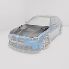 غطاء محرك السيارة من ألياف الكربون لسيارة BMW M3 G80