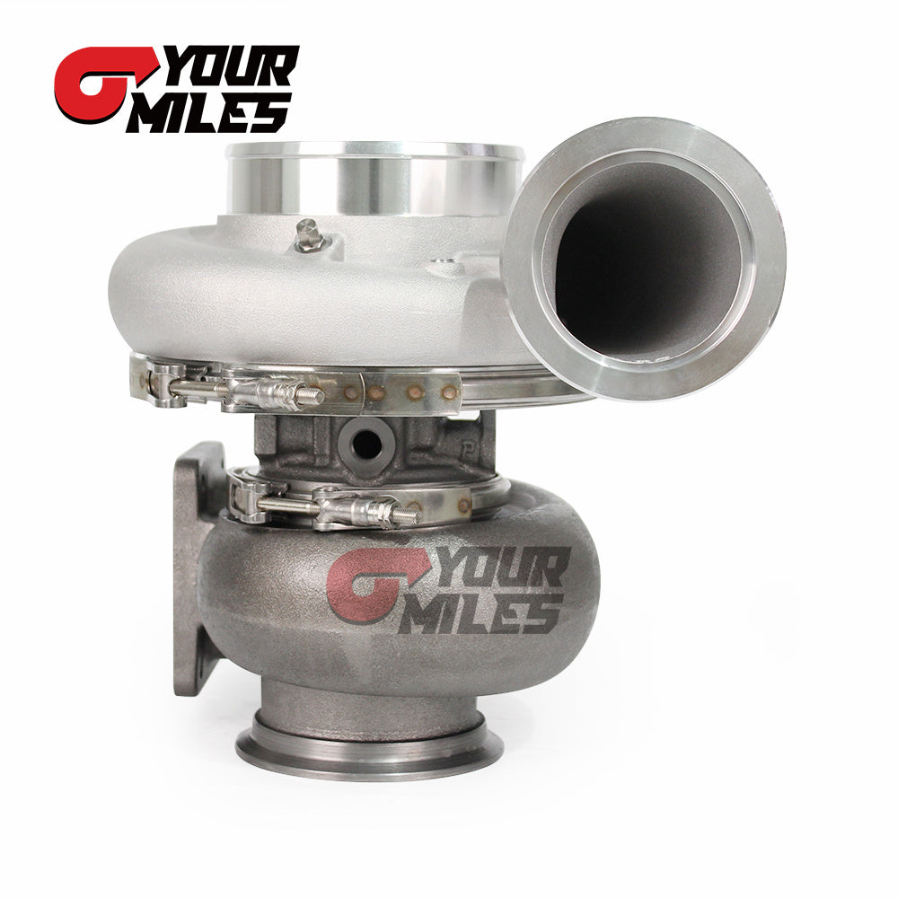 Yourmiles G42-1450 Billet Compressor Wheel Ceramic Dual Ball Bearing TurboCharger T4 1.15/1.25 0.85/1.01/1.15/1.28 Dual V-band Housing