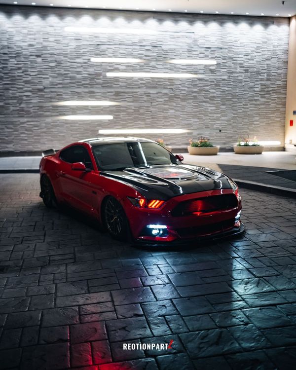 CMST Carbon Fiber Glass Transparent Hood for Ford Mustang S550.1 2015- 2017