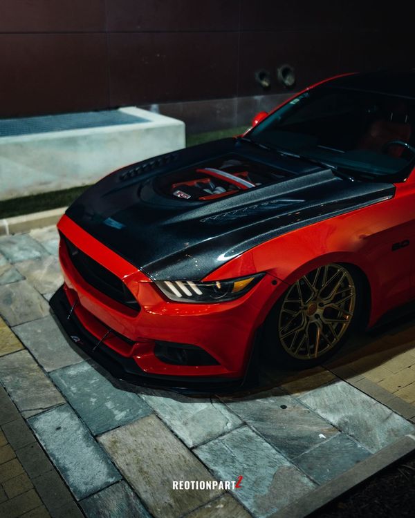 CMST Carbon Fiber Glass Transparent Hood for Ford Mustang S550.1 2015- 2017