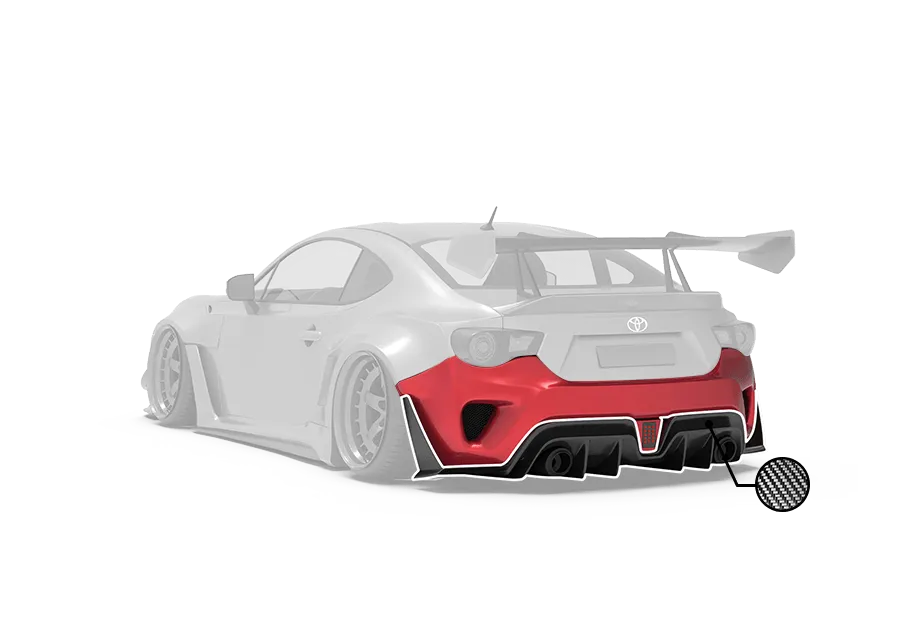 ロボット カーボンファイバー リアバンパー & ロボット カーボンファイバー リアバンパー &