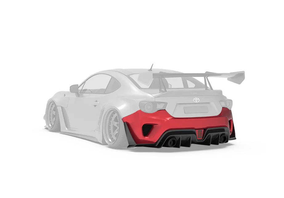 ロボット カーボンファイバー リアバンパー & ディフューザー