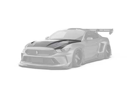 Robot "DAWN & DUSK" Tempered Glass Hood Bonnet For Ford Mustang S550 2015-ON