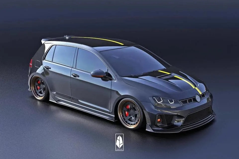 Robot Carbon Fiber Baby Widebody Kit For Volkswagen Golf / GTI / Golf R MK7 MK7.5